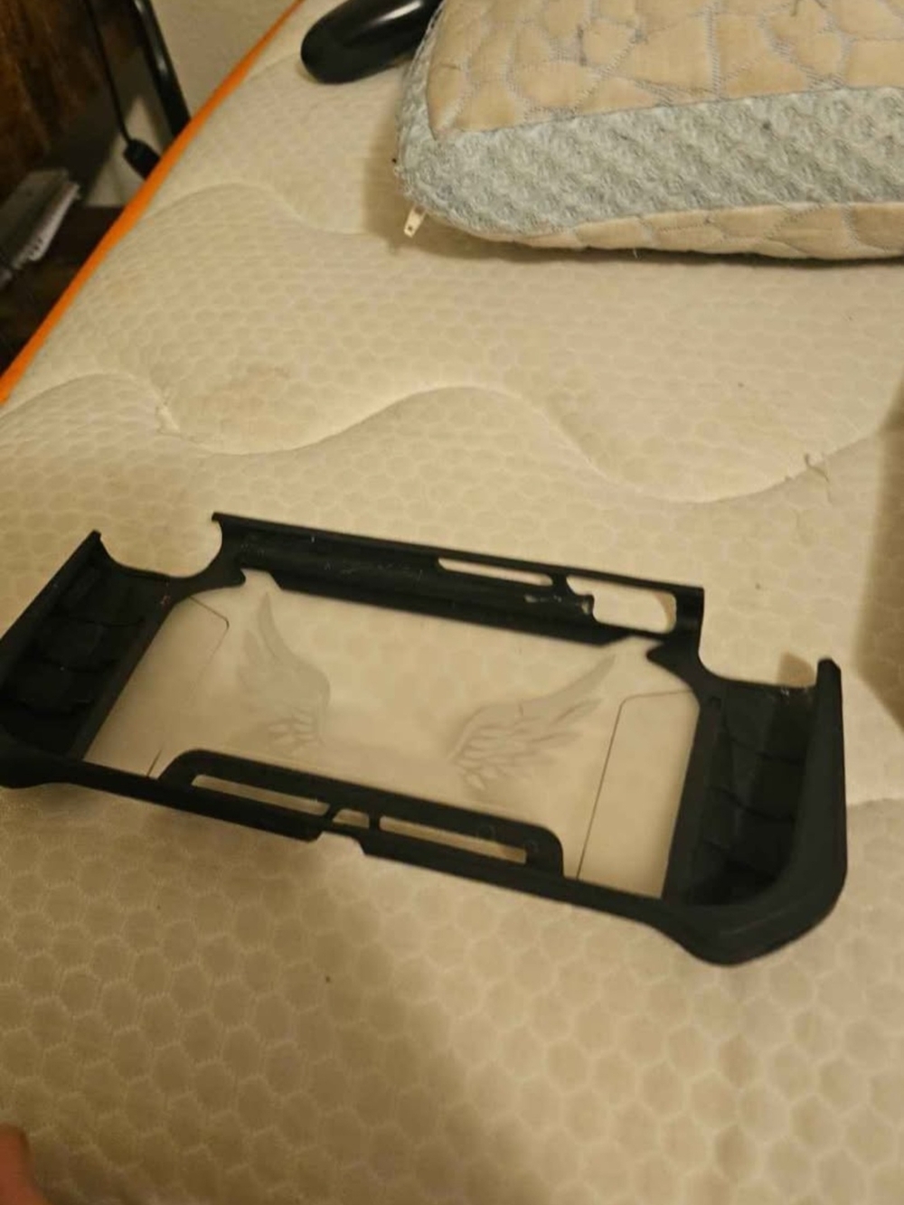 Black Protective Phone Case with Clear Back and Wing Design For Nintendo Switch